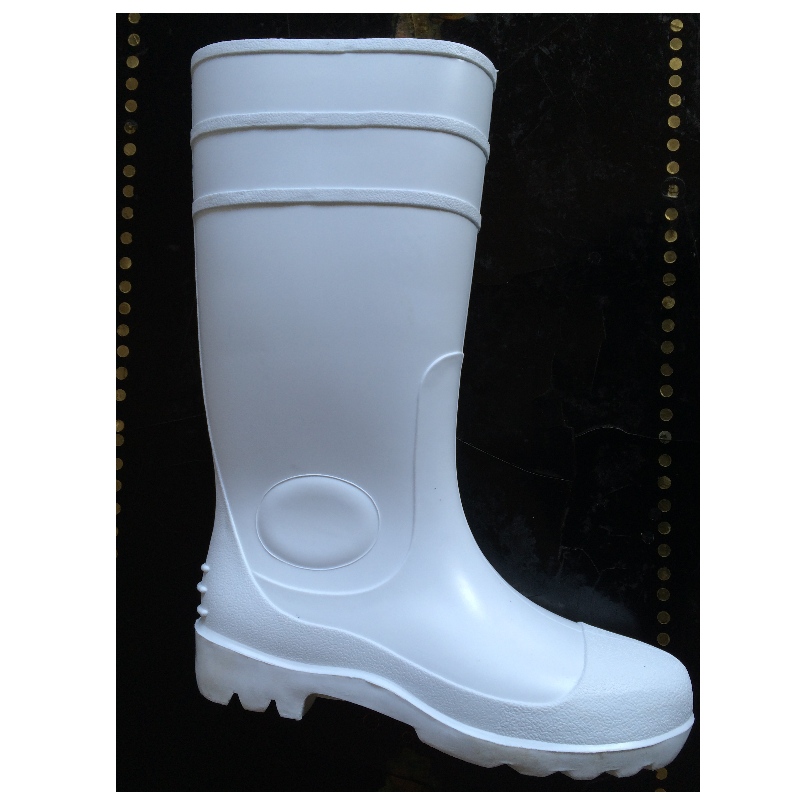 Bílé barvy bezpečnostní boty PVC pro potravinářský průmysl